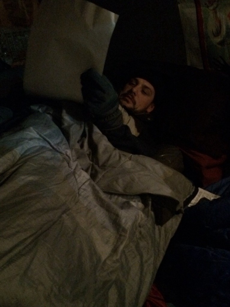 Dustin signing autographs even in sickness