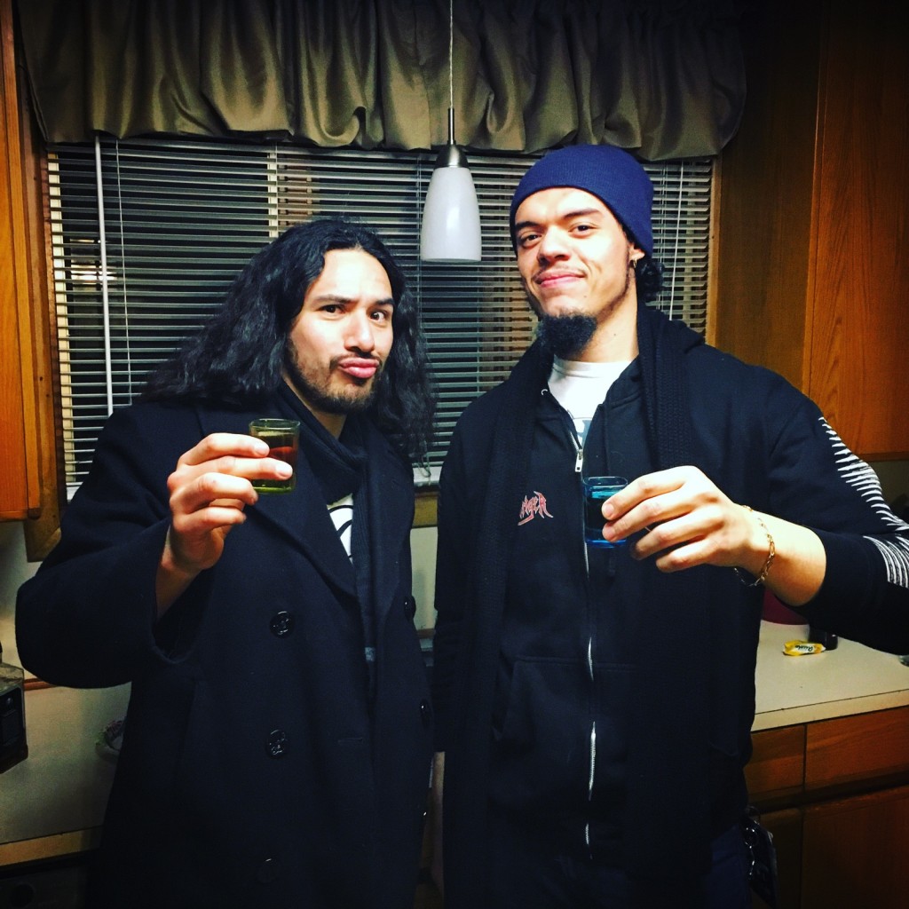 Conan and Carlos enjoying the post-show hang in Hartford CT